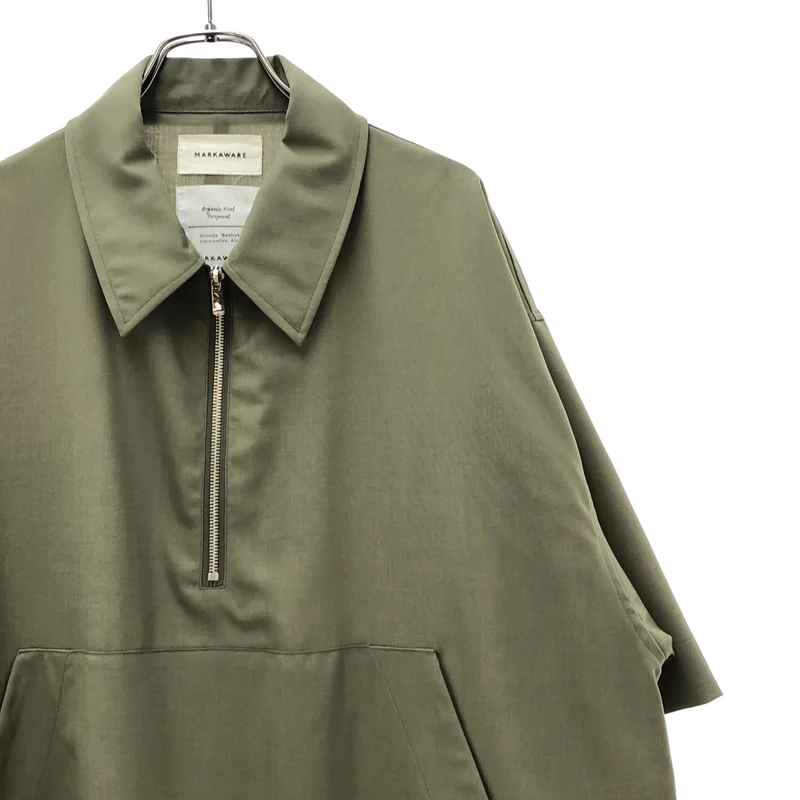 MARKAWARE / マーカウェア | オーガニックウールトロピカル ハーフジップシャツ | 2 | メンズ