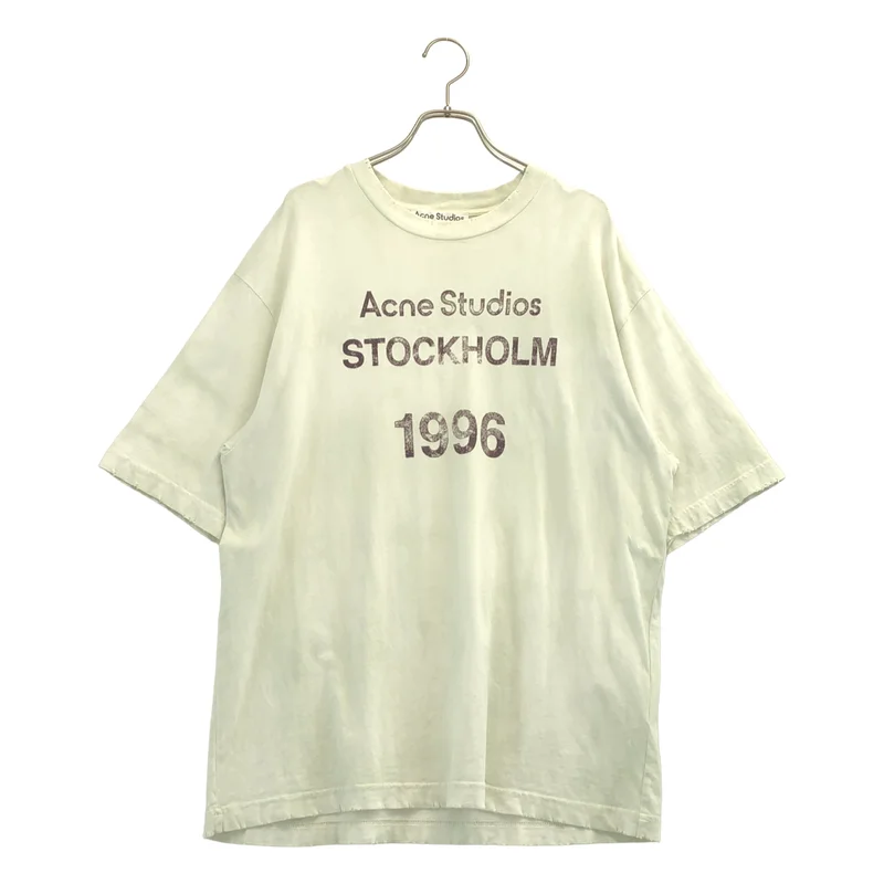 Acne Studios / アクネストゥディオズ | Logo Stamp ダメージ加工 ロゴ スタンプ Tシャツ | S | メンズ