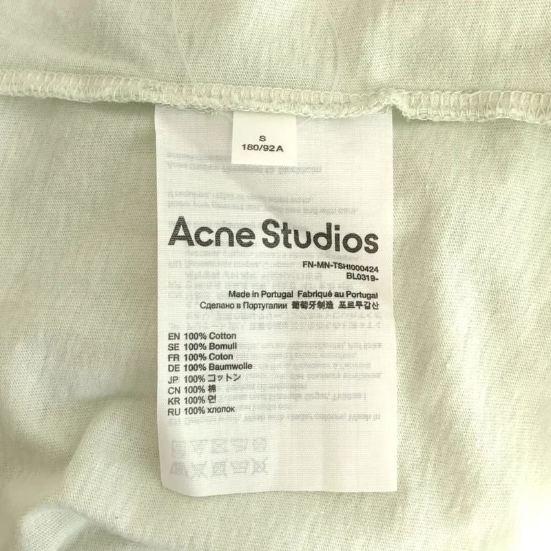 Acne Studios / アクネストゥディオズ | Logo Stamp ダメージ加工 ロゴ スタンプ Tシャツ | S | メンズ