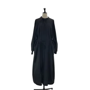 HYKE / ハイク | 2022SS | T/C GATHERED DRESS / Cotton Blend