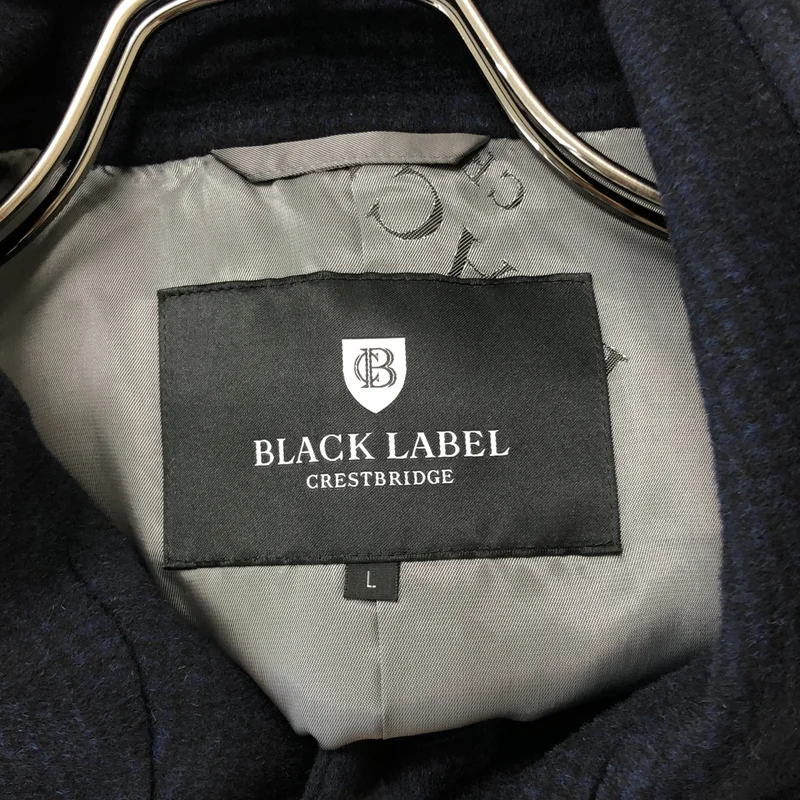 BLACK LABEL CRESTBRIDGE / ブラックレーベル・クレストブリッジ | ウール チェック スタンドカラー コート | L | メンズ