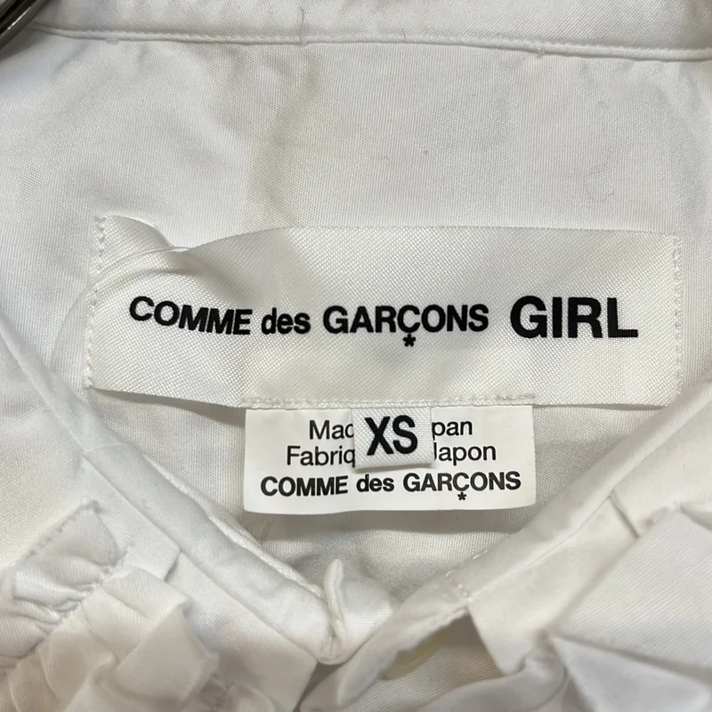 COMME des GARCONS GIRL / コムデギャルソンガール | コットン フリル ラウンドカラーシャツ | XS | レディース