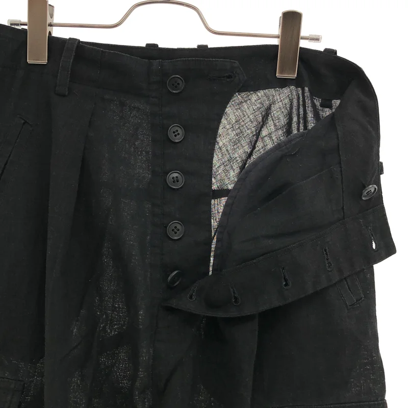 REGULATION Yohji Yamamoto / レギュレーションヨウジヤマモト | リネン コットン サルエル カーゴパンツ | 1 | メンズ