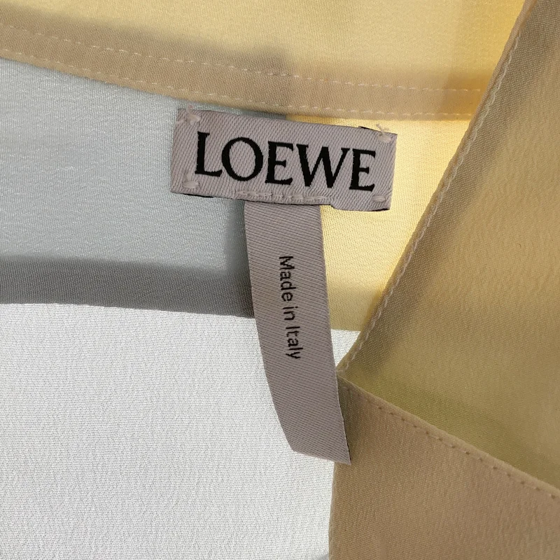 LOEWE / ロエベ | シルク パッチワーク アシンメトリーシャツ | M | レディース