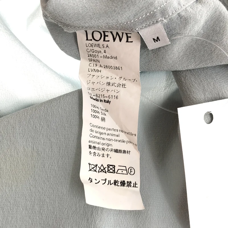 LOEWE / ロエベ | シルク パッチワーク アシンメトリーシャツ | M | レディース