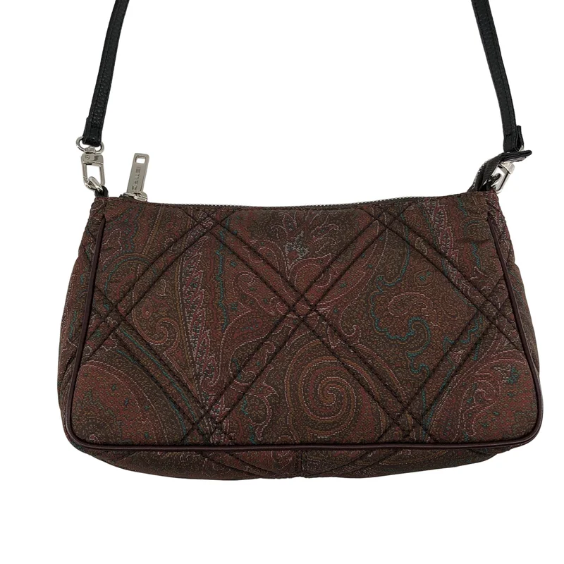 ETRO / エトロ | ペイズリー レザーパイピング キルティング ショルダーバッグ |