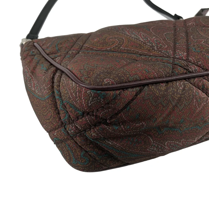 ETRO / エトロ | ペイズリー レザーパイピング キルティング ショルダーバッグ |
