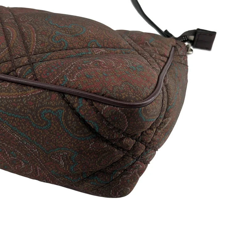 ETRO / エトロ | ペイズリー レザーパイピング キルティング ショルダーバッグ |