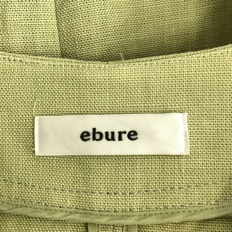 ebure / エブール | ベルテッド フリンジ ボタニカルミディアムリネン カフタンワンピース | 36 | レディース