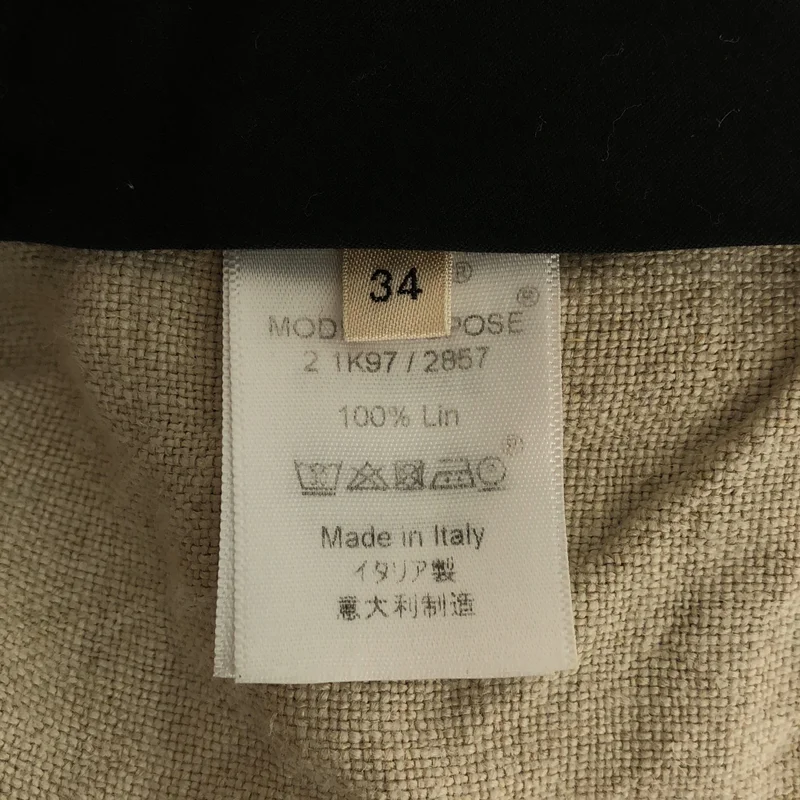 CELINE / セリーヌ | フィービー期 リネン タック スラックス パンツ | 34 | レディース