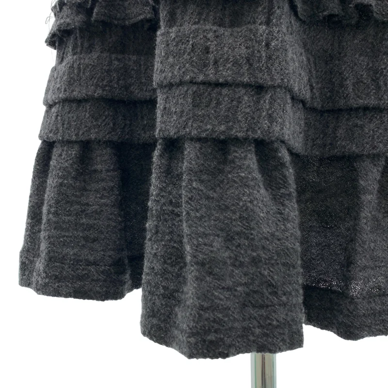tricot COMME des GARCONS / トリココムデギャルソン | 2015AW | 縮絨加工 ウール フリル ギャザー イージースカート |
