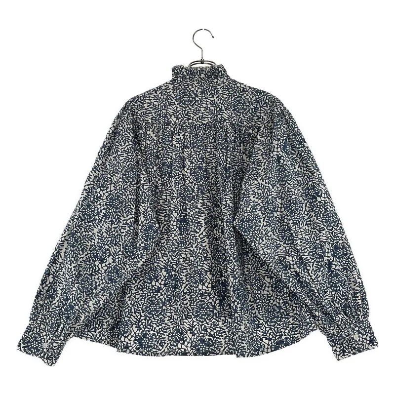SZ Blockprints / エスゼットブロックプリント | フラワープリント フリルカラー ブラウス | XS | レディース