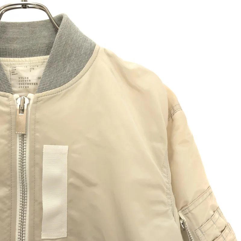 sacai / サカイ | バックフレア MA-1 ボンバージャケット 18-03978 | 2 | レディース