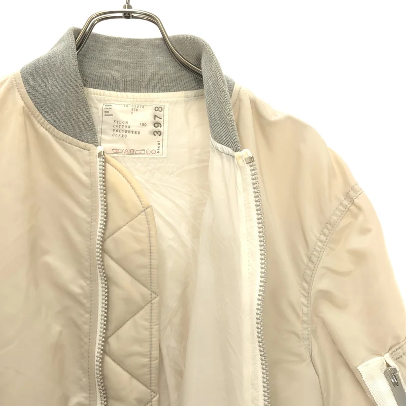 sacai / サカイ | バックフレア MA-1 ボンバージャケット 18-03978 | 2 | レディース
