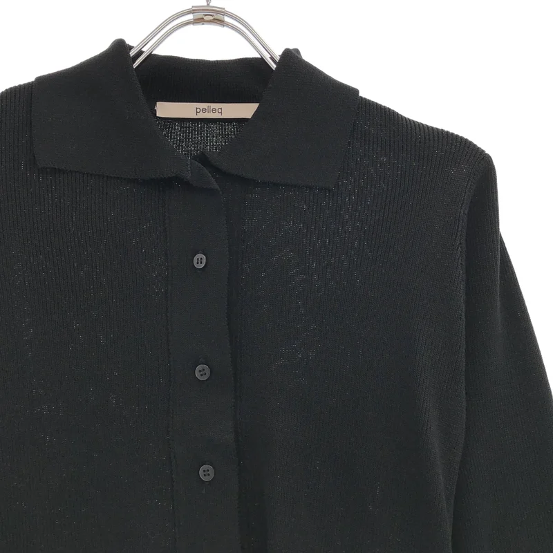 pelleq / ぺレック | rib knit shirt cardigan リブ カーディガン | 34 | レディース