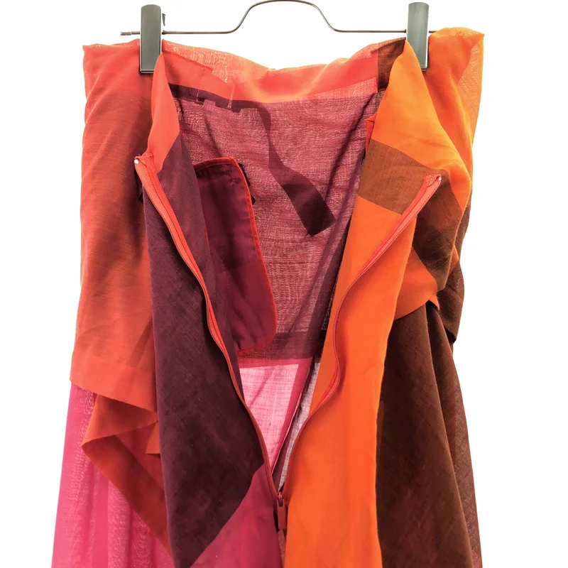 ISSEY MIYAKE / イッセイミヤケ | 2024AW | ENCLOTHE PLAID 変形 パンツ | 2 | レディース