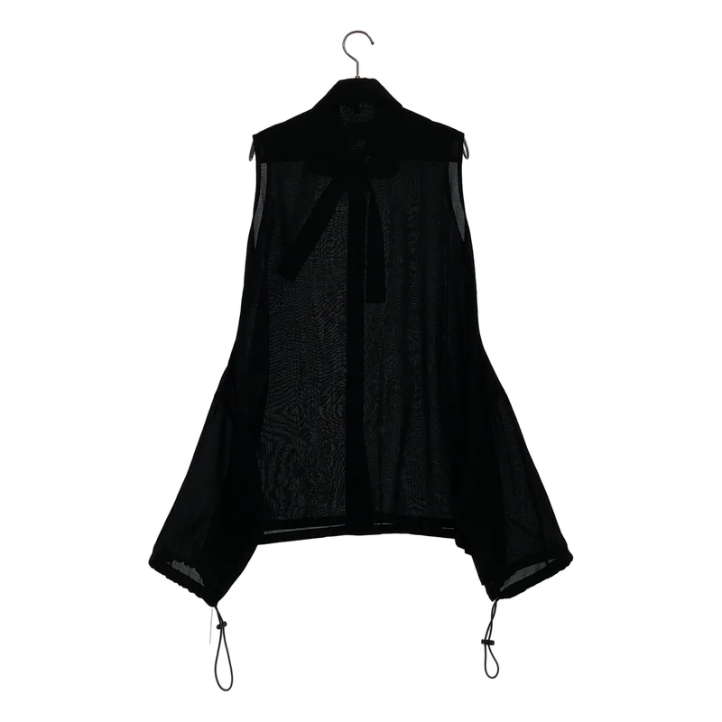 REGULATION Yohji Yamamoto / レギュレーションヨウジヤマモト | 2022AW | COTTON SLEEVELESS BLOUSE FV-B85-018 | 2 | レディース