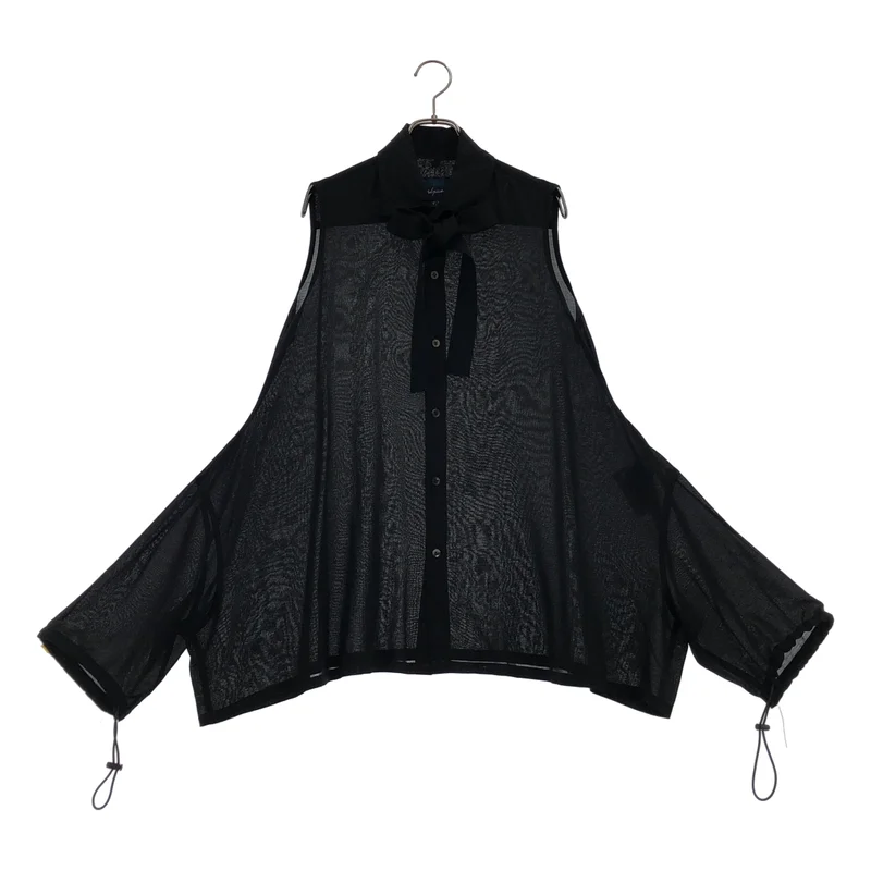 REGULATION Yohji Yamamoto / レギュレーションヨウジヤマモト | 2022AW | COTTON SLEEVELESS BLOUSE FV-B85-018 | 2 | レディース