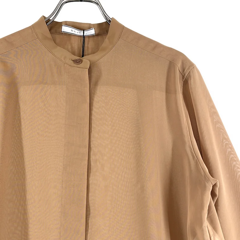 BEIGE， / ベイジ | オーバーシルエット バンドカラー シャツ ワンピース | 4 | レディース