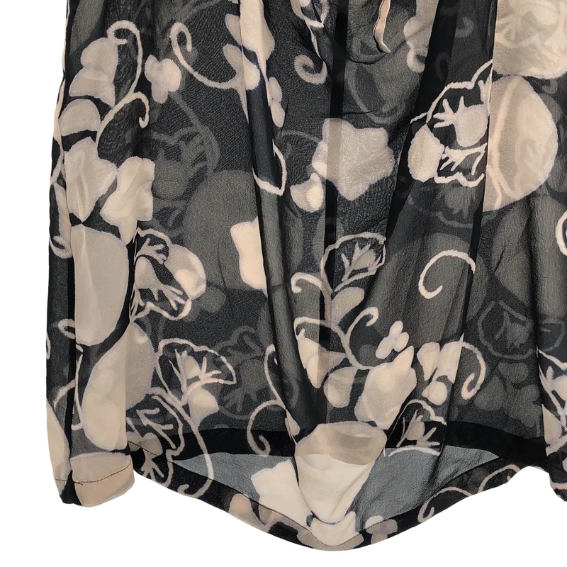 DRIES VAN NOTEN / ドリスヴァンノッテン | シルク 総柄 シアーブラウス | 38 | レディース