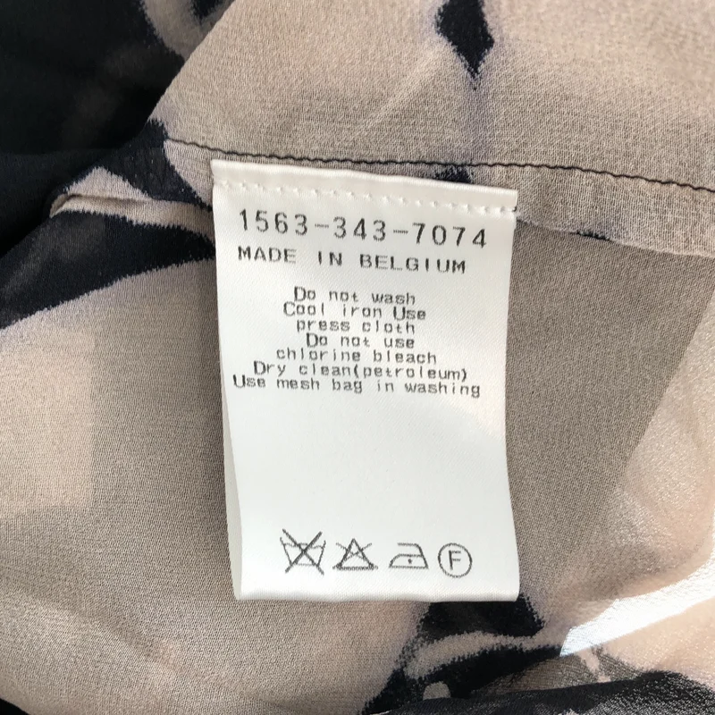 DRIES VAN NOTEN / ドリスヴァンノッテン | シルク 総柄 シアーブラウス | 38 | レディース