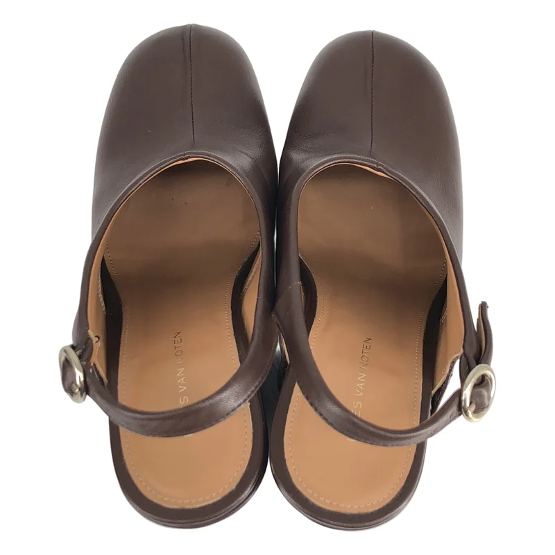 DRIES VAN NOTEN / ドリスヴァンノッテン | レザー スリングバック ミュールサンダル | 36 | レディース