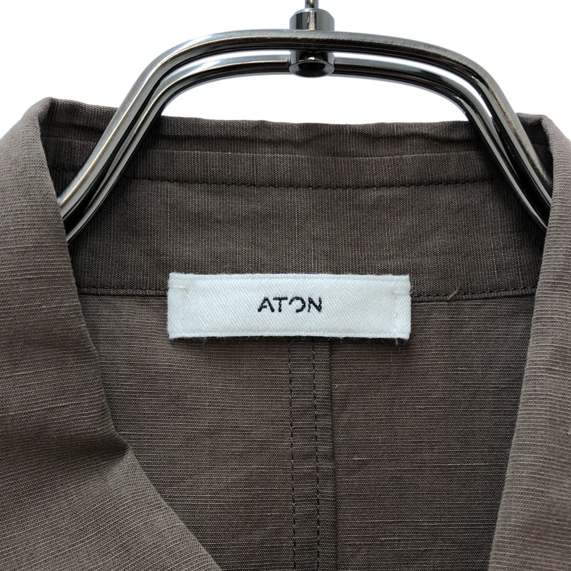 ATON / エイトン | SILK LINEN SHANTUNG シャツ_ノースリーブ BL.AG.GM.0206 | 1 | レディース