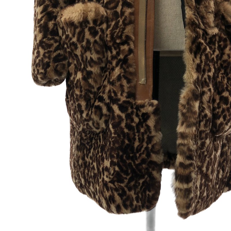 UNDER COVER  / アンダーカバー | 2009AW | EarMuff Maniac期 schoeller-PCM レオパード ノーカラーファーコート | 1 | レディース