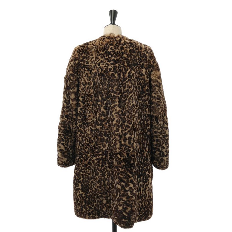 UNDER COVER  / アンダーカバー | 2009AW | EarMuff Maniac期 schoeller-PCM レオパード ノーカラーファーコート | 1 | レディース