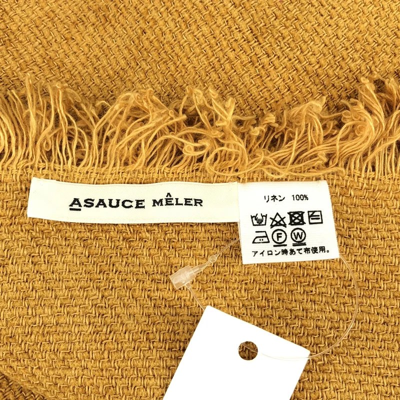 ASAUCE MELER / アソース メレ | リネン フリンジ 大判ストール |