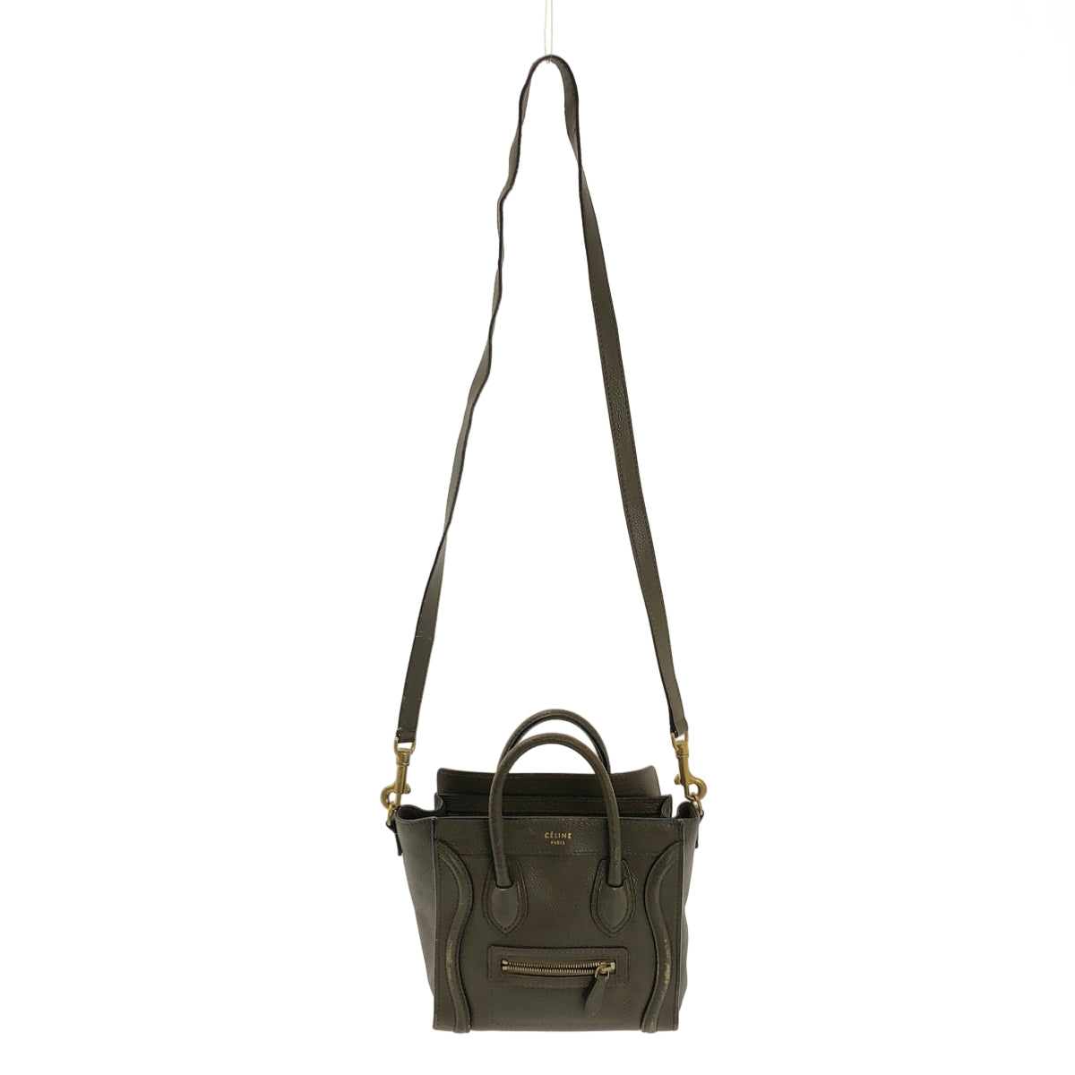 CELINE / セリーヌ | ナノショッパー レザー 2way ショルダーバッグ | ブラウン | レディース CELINE / セリーヌ | ナノショッパー レザー 2way ショルダーバッグ
