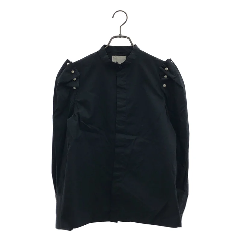 noir kei ninomiya / ノワールケイニノミヤ | 2020SS | パール ショルダー バンドカラーシャツ | S | レディース