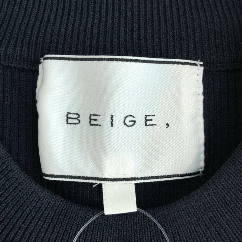 BEIGE， / ベイジ | アセテート クルーネック リブニット | 4 | レディース