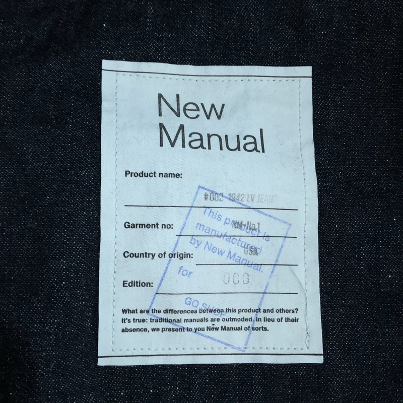 New Manual / ニューマニュアル | 002 1942 LV JEANS デニムパンツ | 36 | メンズ