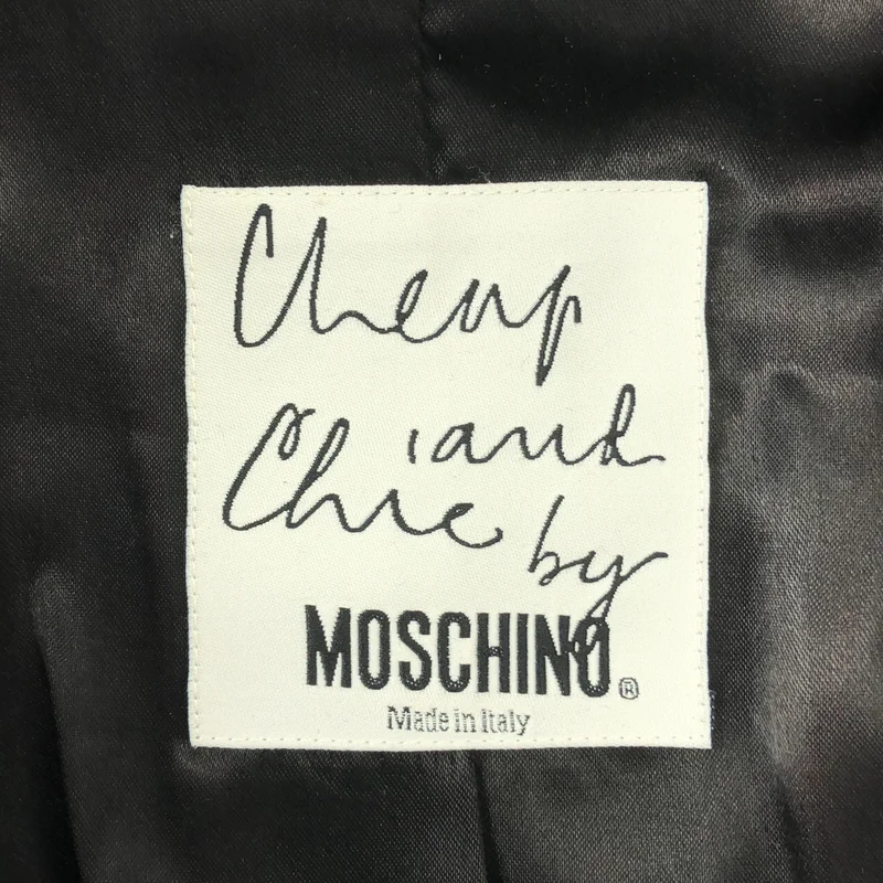 MOSCHINO / モスキーノ | ウール 丸襟 オーバーコート / 総裏地 | 42 | レディース