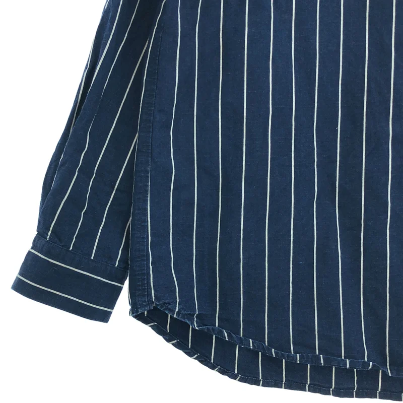 nest robe CONFECT / ネストローブコンフェクト | コットン  リネン ウェザーストライプ レギュラーカラーシャツ | 5 | メンズ