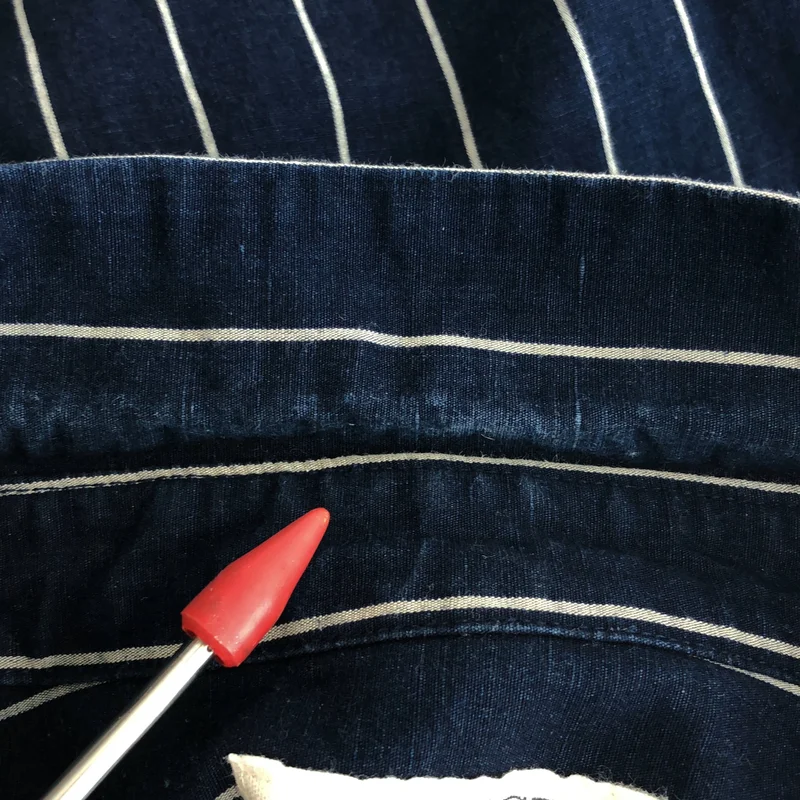 nest robe CONFECT / ネストローブコンフェクト | コットン  リネン ウェザーストライプ レギュラーカラーシャツ | 5 | メンズ