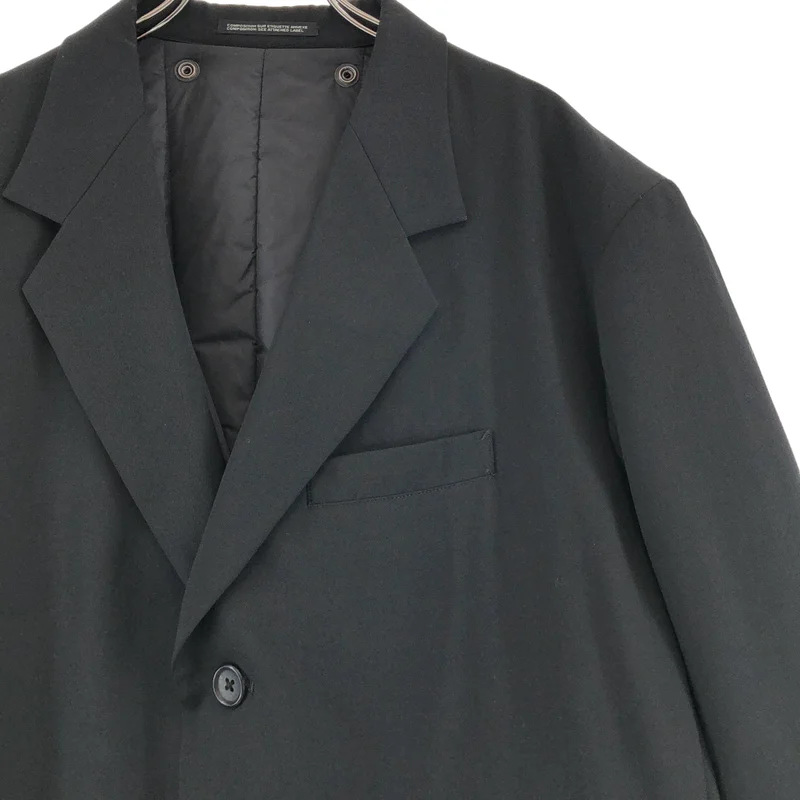 YOHJI YAMAMOTO POUR HOMME / ヨウジヤマモトプールオム | 2025AW | WOOL GABARDINE 4 BUTTONS LONG JACKET WITH LINER / ウールギャバ ライナー付き 4B ロングジャケット | 2 | メンズ