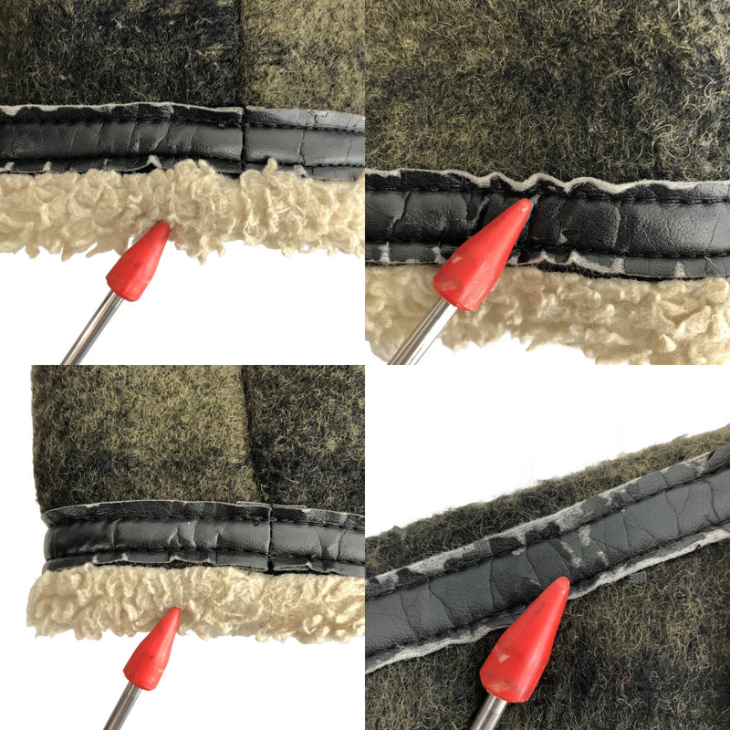 MM6 Maison Margiela / エムエムシックスメゾンマルジェラ | ウール チェック ボア切替 ロングコート | 40 | レディース