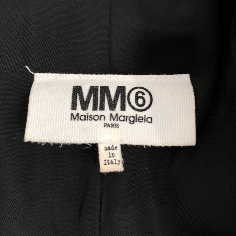 MM6 Maison Margiela / エムエムシックスメゾンマルジェラ | ウール チェック ボア切替 ロングコート | 40 | レディース