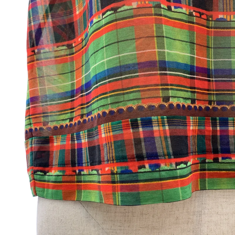 tricot COMME des GARCONS / トリココムデギャルソン | 2014SS | 総柄 ギャザーボリュームスリーブ スクエアネック ブラウス | S | レディース