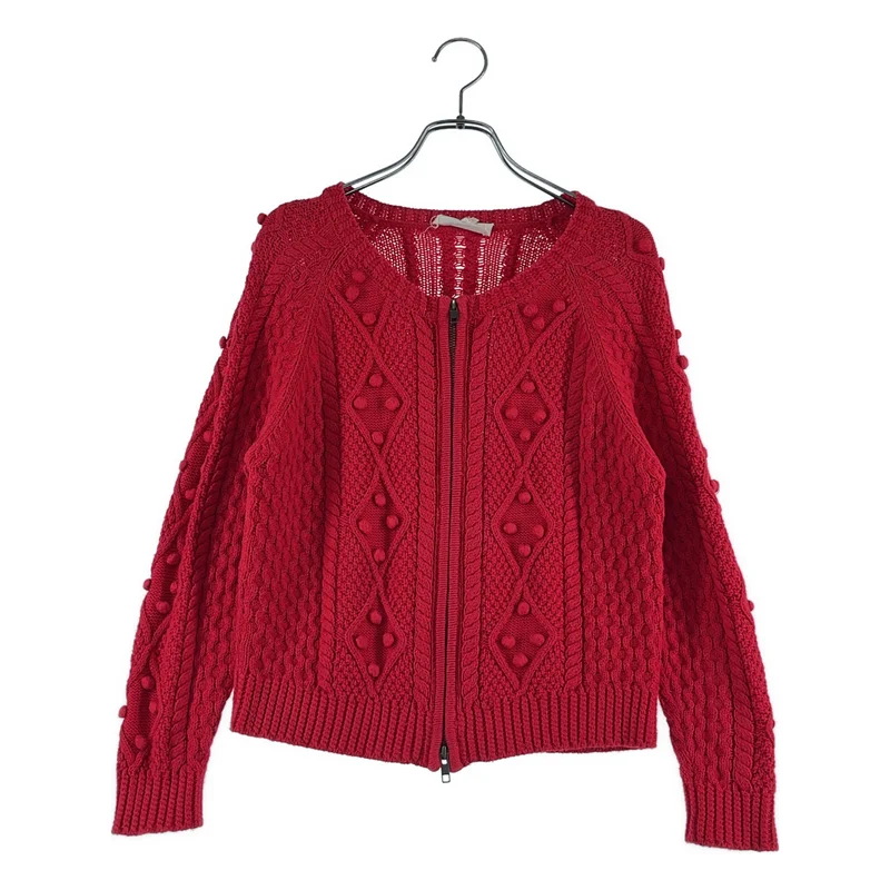 ISABEL MARANT ETOILE / イザベルマランエトワール | コットン ケーブル ジップ ニット カーディガン | 0 | レディース