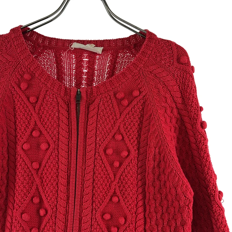 ISABEL MARANT ETOILE / イザベルマランエトワール | コットン ケーブル ジップ ニット カーディガン | 0 | レディース