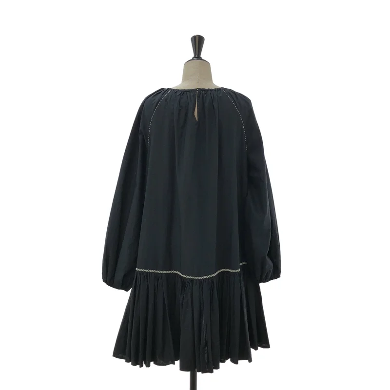 MERLETTE / マーレット | 2024AW | EMILE DRESS / コットン ステッチ ギャザーワンピース | SMALL | レディース