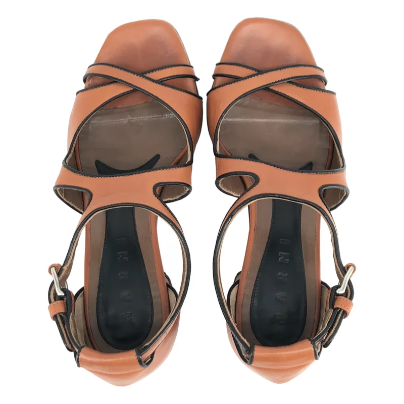 MARNI / マルニ | レザー オープントゥ ストラップ サンダル | 36 | レディース