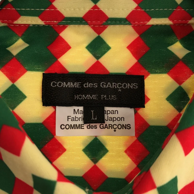 COMME des GARCONS HOMME PLUS / コムデギャルソンオムプリュス | ジオメトリック半袖シャツ | L | メンズ