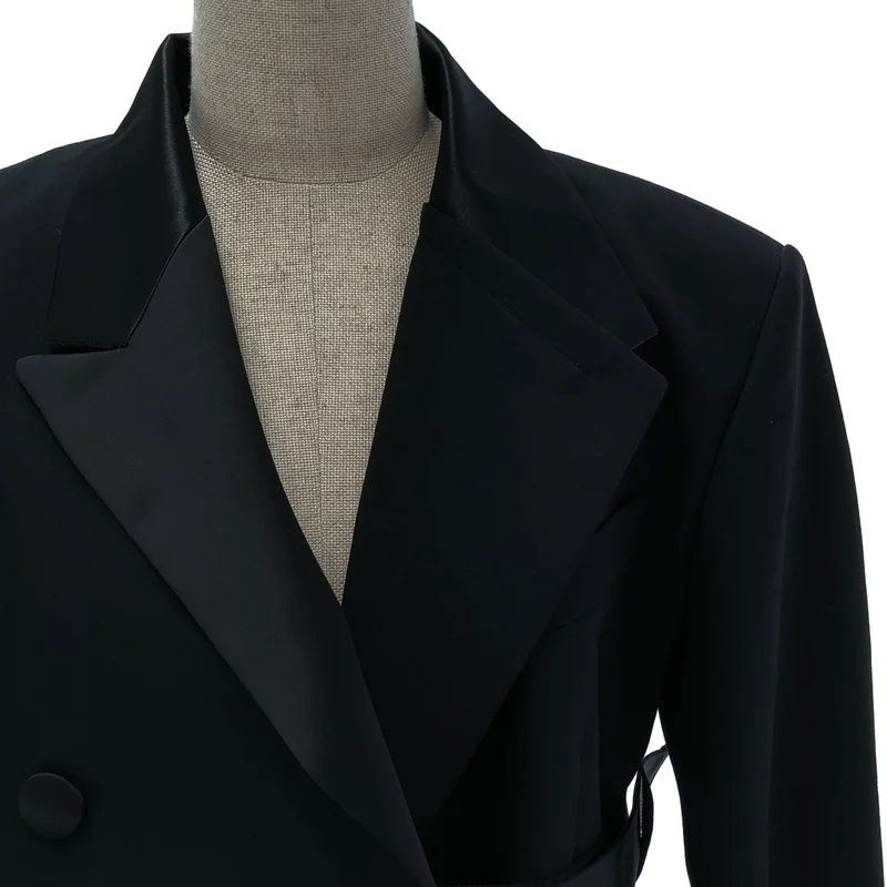 sacai / サカイ | ベルテッド ダブルブレスト テーラードジャケット | 1 | レディース