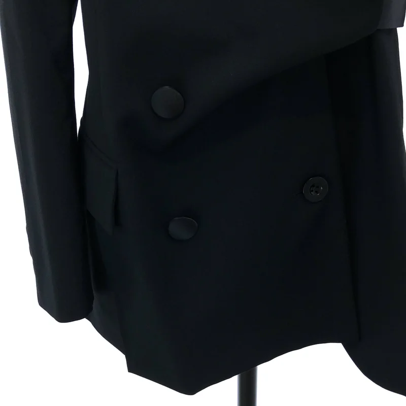 sacai / サカイ | ベルテッド ダブルブレスト テーラードジャケット | 1 | レディース