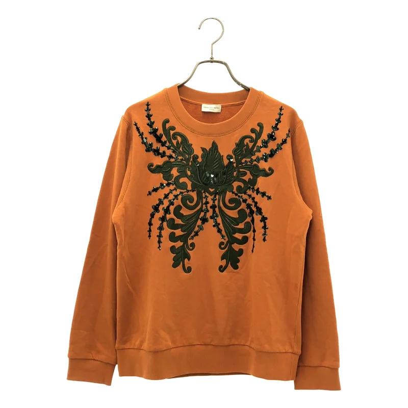 DRIES VAN NOTEN / ドリスヴァンノッテン | ボタニカル刺しゅう スパンコール装飾 スウェット | M | レディース