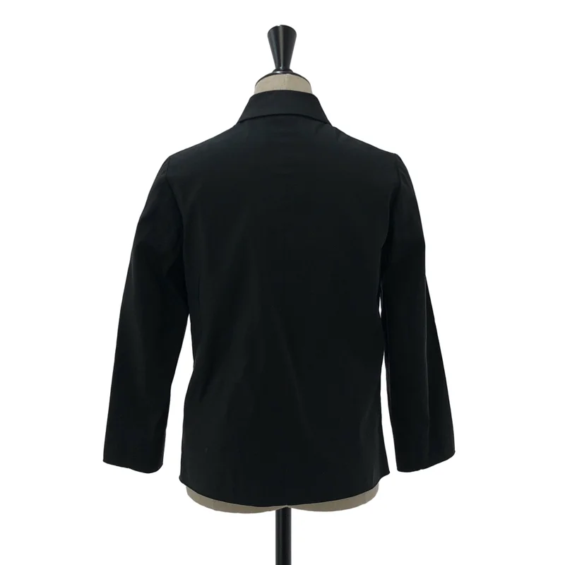 JIL SANDER NAVY / ジルサンダーネイビー | シルク混 ラウンドカラージャケット JDA029B JA042 31 | 34 | レディース